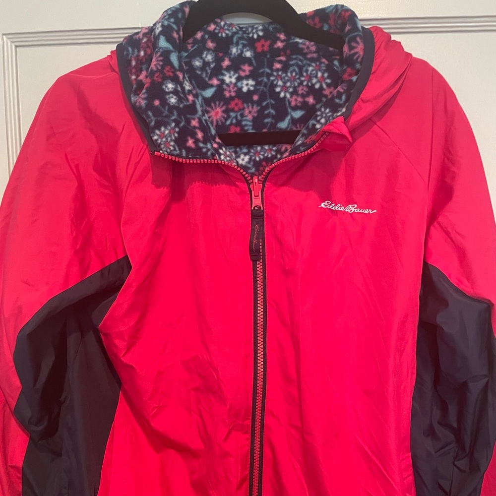 Eddie Bauer girls size 14 reversible windbreaker jacket
